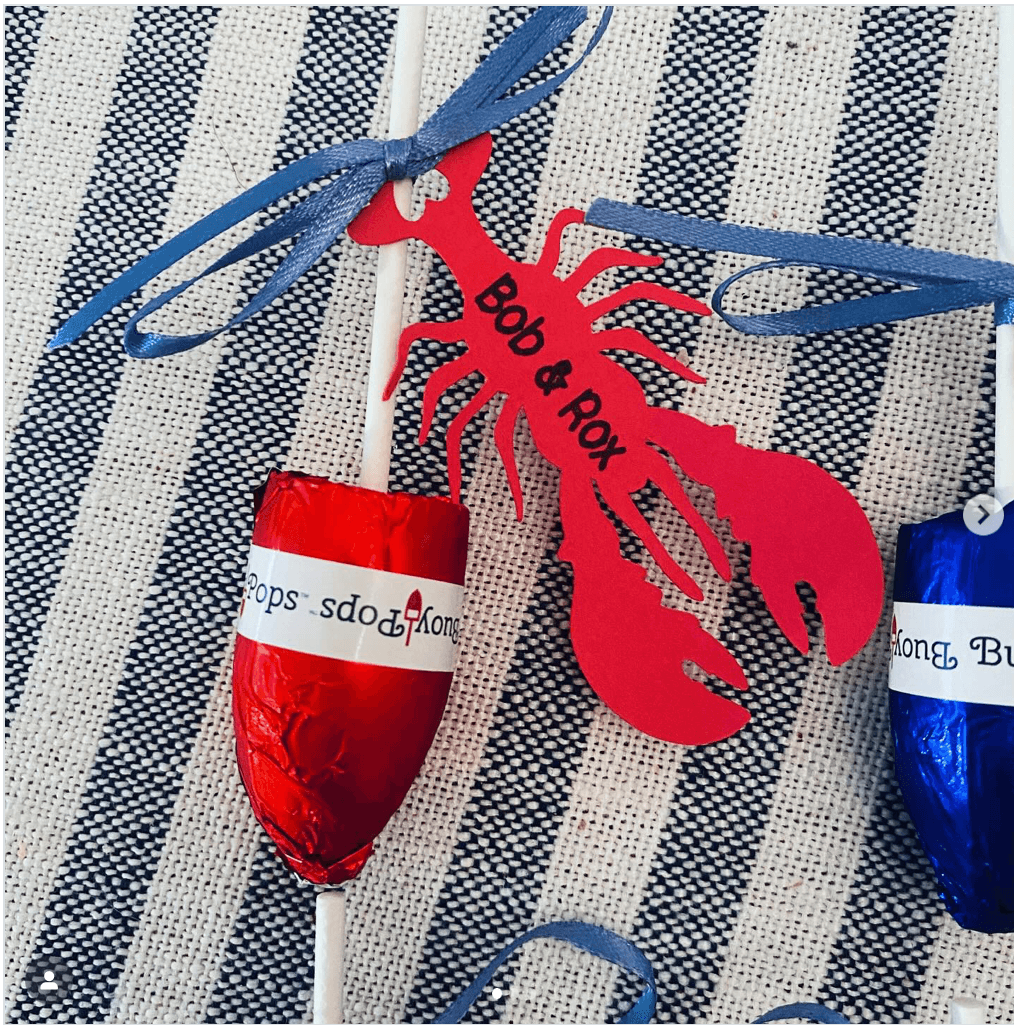 Buoy Pops wedding tag
